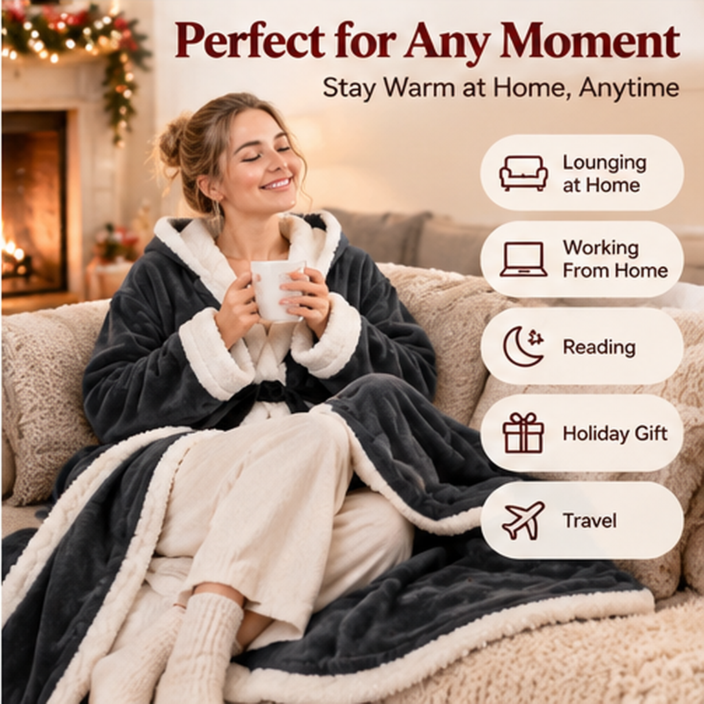 Wearable heated blanket